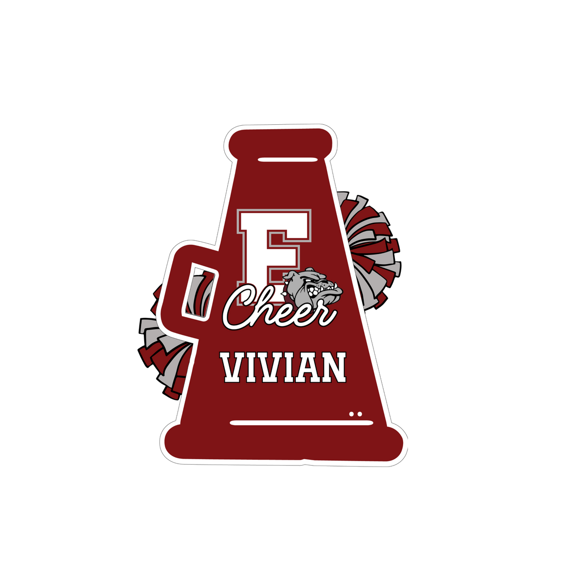 Custom Cheer Megaphone Yard Sign