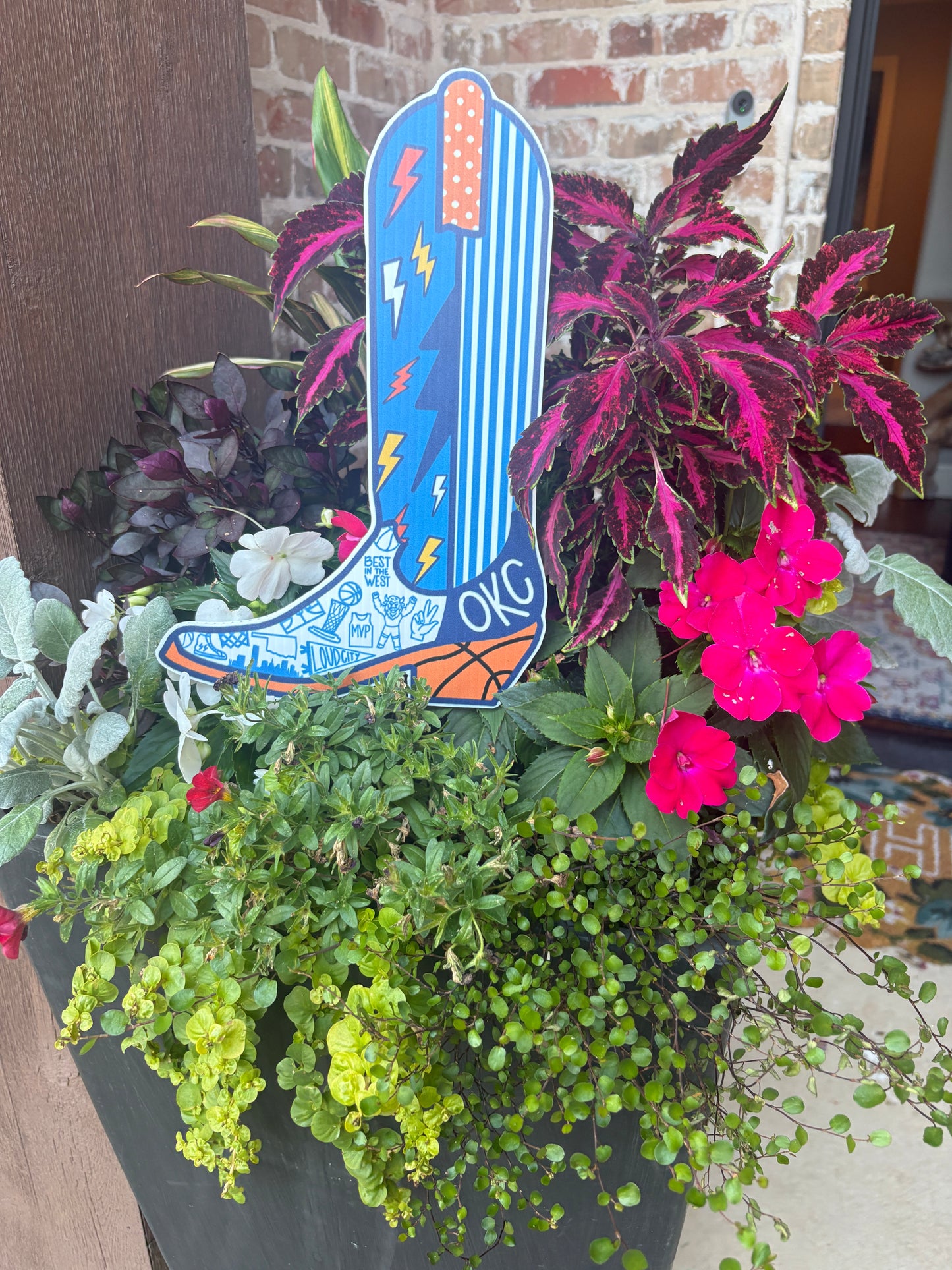 Thunder Boot Potted Plant Sign
