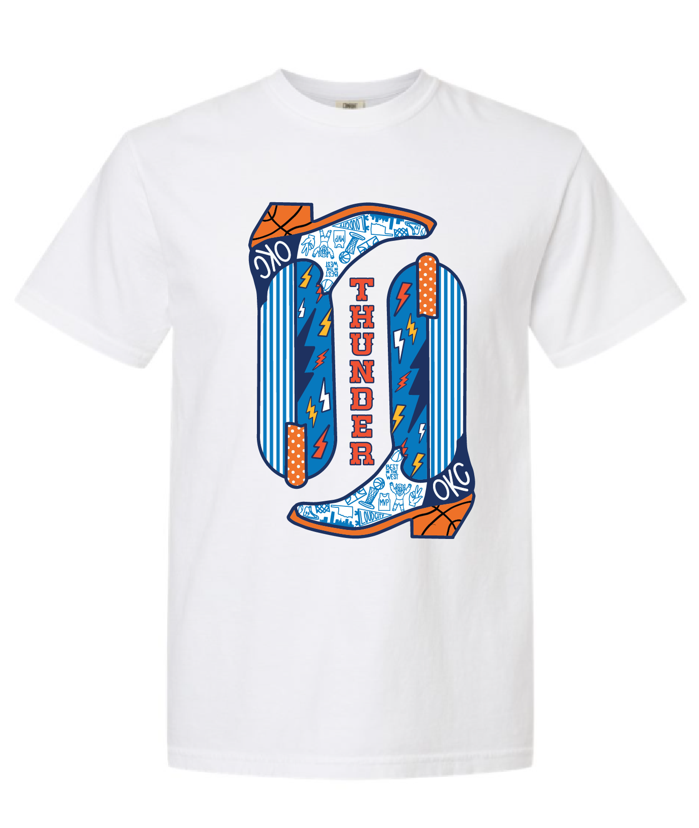 White Boots Tee - Full Color Design