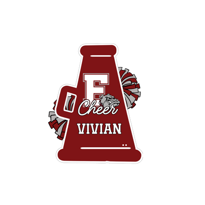 Custom Cheer Megaphone Yard Sign