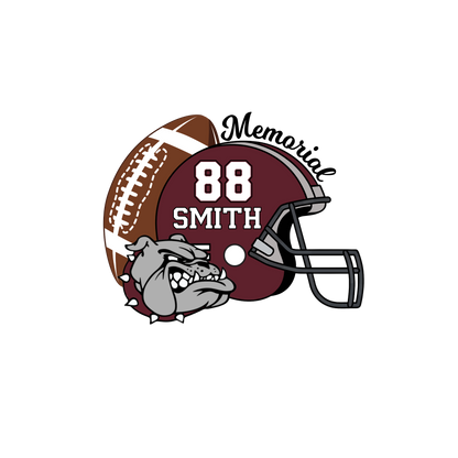 Custom Memorial Football Yard Sign