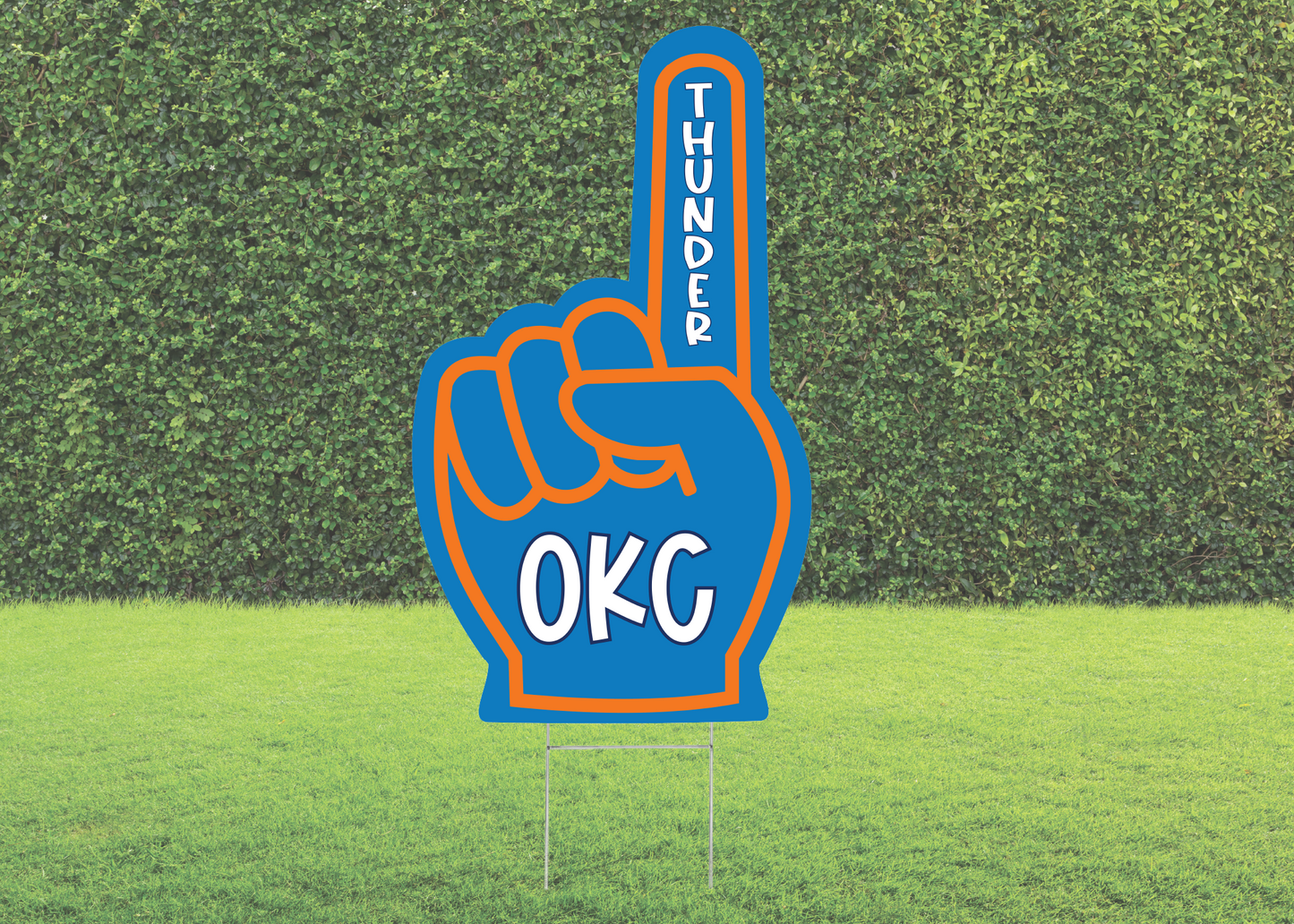 Foam Finger OKC Yard Sign