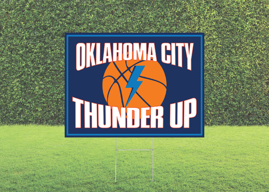 Navy Lightning Thunder Yard Sign