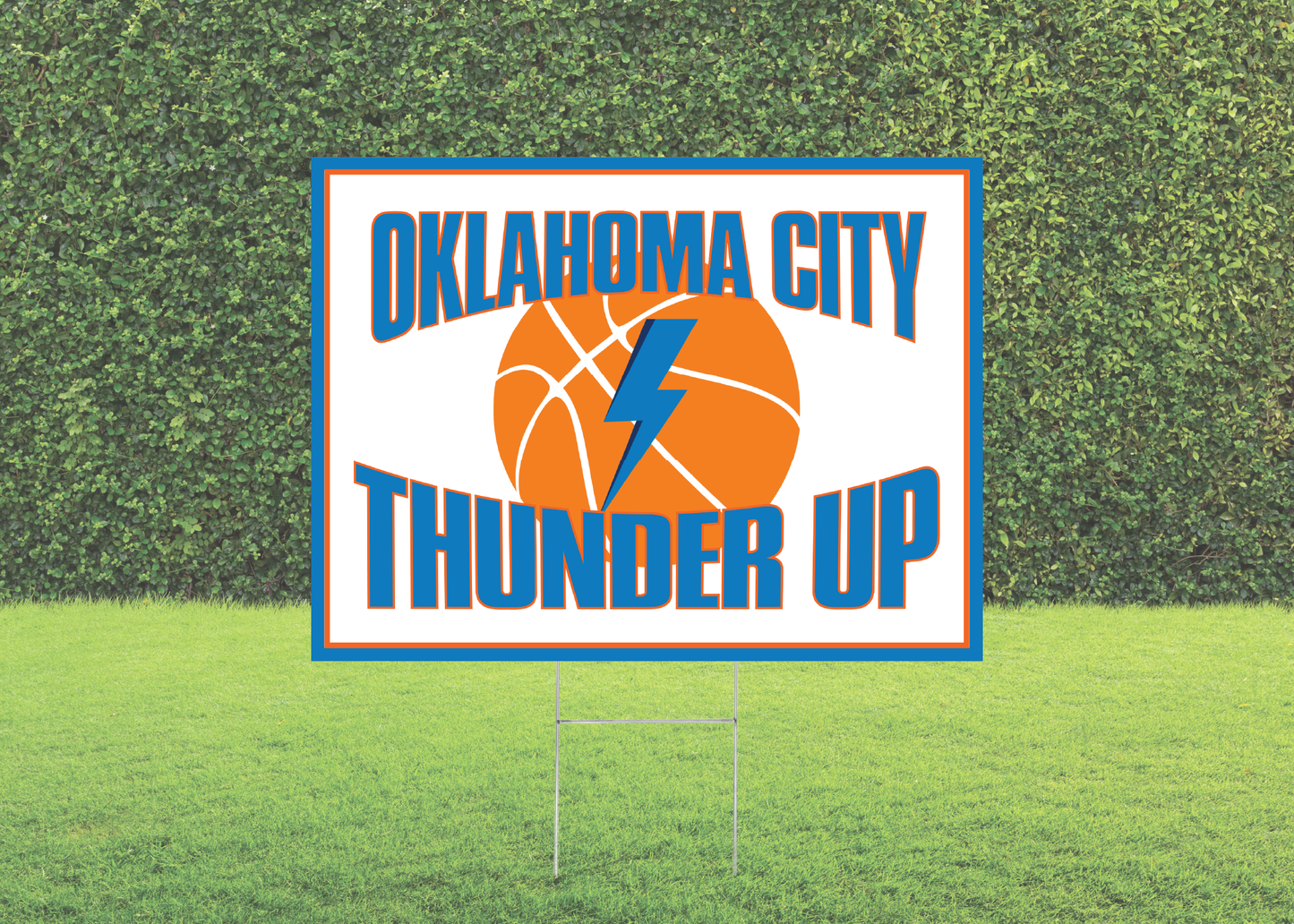 White Lightning Thunder Yard Sign
