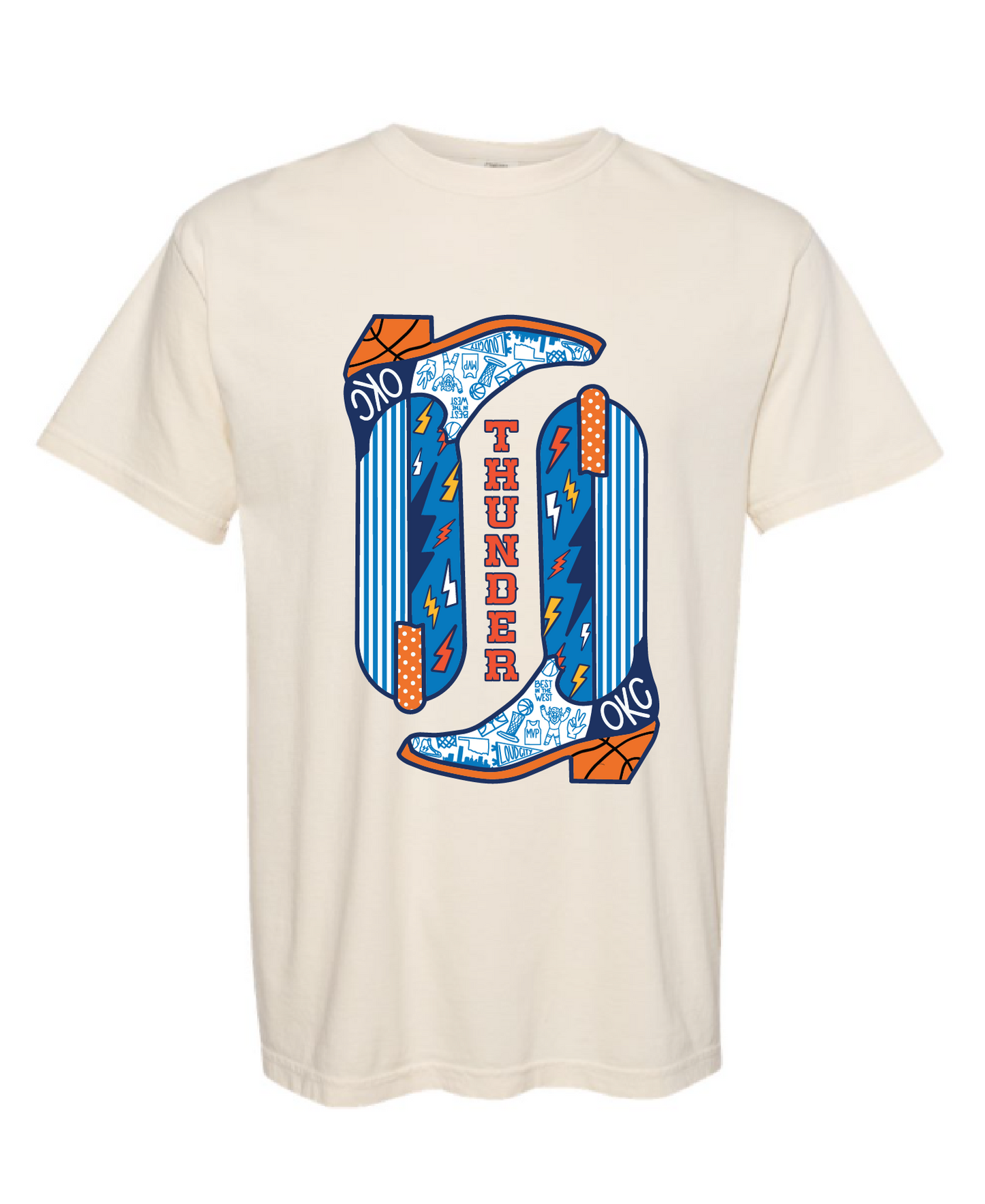 Cream Boots Tee - Full Color Boot