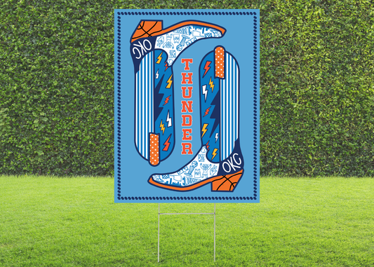 Thunder Boots Yard Sign